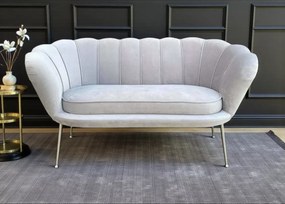 Nowoczesna sofa na wysokich nogach Muszelka w stylu glamour