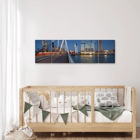 Obraz - Zmierzch w Rotterdamie, Holandia (170x50 cm)
