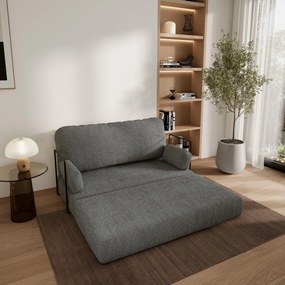 Masseno Sofa piankowa KESTE z funkcją spania, Kanapa z pianki do salonu, Bezmontażowa, Tkanina bucle – Szary QUELLE 92