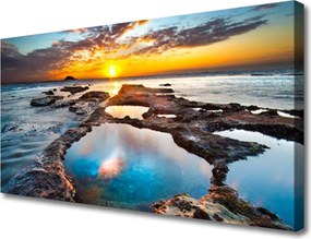 Zdjęcie na płótnie Blask Słońca na Morskiej Tafli