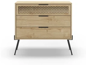 Niska komoda w dekorze dębu 90x83 cm Ecrin – Marckeric