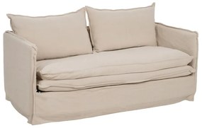 Kremowa lniana sofa 180 cm – Ixia