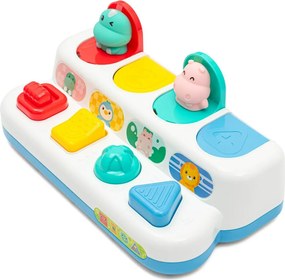 Baby Mix Interaktywna zabawka - wyskakujące okienka ze zwierzętami Peekaboo, 25,2 x 11 x 13 cm