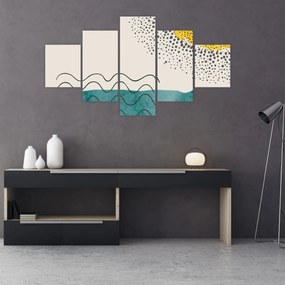 Obraz - Abstrakcyjny obraz plaży N⁰1 (125x70 cm)