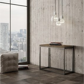 Otwór konsoli 90x45/90 cm Nordica Libra Struktura orzecha włoskiego Antracyt