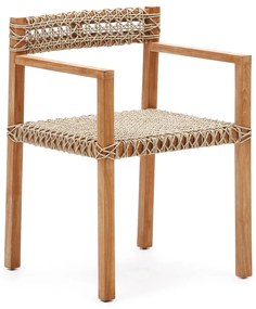 Drewniane/rattanowe krzesła ogrodowe zestaw 2 szt. w naturalnym kolorze Giverola – Kave Home