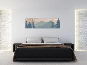 Obraz - Góry Turkusowe N⁰2 (170x50 cm)