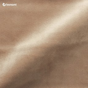 Beżowy aksamitny narożnik Cosmopolitan Design Bali, prawostronny