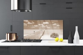 Panel Szklany do Kuchni Most Nad Morskim Brzegiem