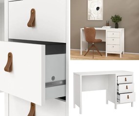 Biurko komputerowe Madrid 3 szuflady biały mat