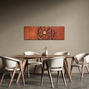 Obraz steru (z zegarem) (90x30 cm)