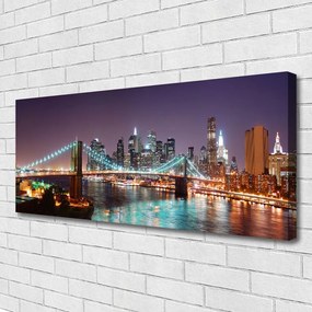 Zdjęcie na płótnie Wieczorne Światła Wielkiego Mostu