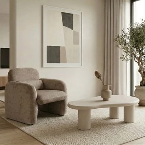 Stolik Kawowy EDME 128 cm Biały Nowoczesny