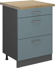 Szafka dolna do kuchni niebiesko-szary 60x60x81.6 r-line