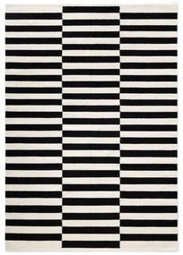 Czarno-biały wełniany dywan dwustronny tkany ręcznie 120x180 cm Donna – Hanse Home