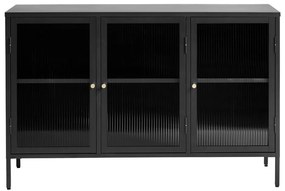 Czarna metalowa witryna 132x85 cm Bronco – Unique Furniture