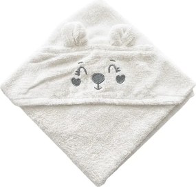 Ręcznik kąpielowy dziecięcy z kapturem NUBI 75x75 cm, biały