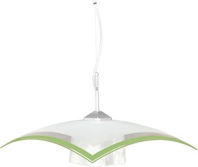 Biało-zielona lampa wisząca do kuchni E0-S63