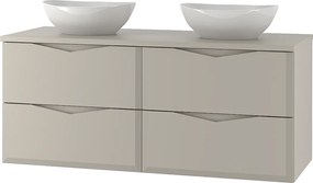 Kaszmirowy Zestaw Łazienkowy 120cm Szafka z Blatem Umywalka Delica