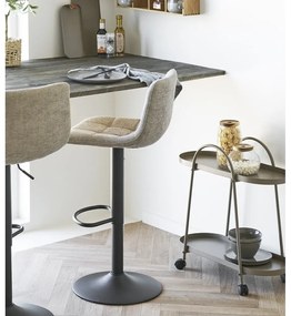 Beżowy tapicerowany hoker z regulowaną wysokością (wysokość siedziska 61 cm) Middelfart – House Nordic