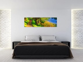 Obraz szlaku wzdłuż wody (170x50 cm)