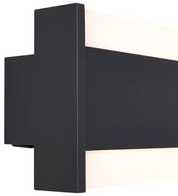 Zewnetrzna Nowoczesny Kinkiet / Lampa scienna czarny 30 cm z LED CCT IP54 - Vanya Nowoczesny Oswietlenie zewnetrzne