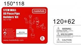Masterkidz system rur do tablicy stem 80 elementów