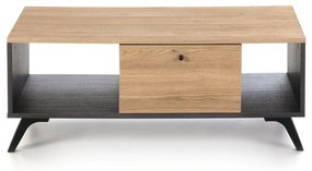 Stolik z blatem w dekorze dębu 60x100 cm Texas – Marckeric