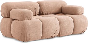 Modułowa sofa 2-osobowa - z tkaniny szenilowej - brzoskwiniowy - LOKUA
