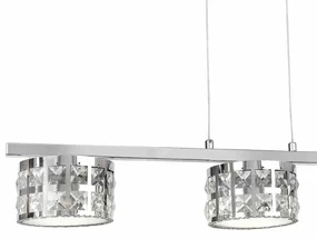 LAMPA WISZĄCA SREBRNA, Z KRYSZTAŁAMI ALEX 3X5W LED