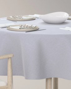 Obrus okrągły kolor szary tkanina połyskliwa, welwetowa