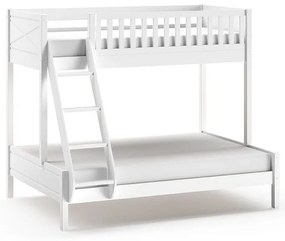 Białe piętrowe łóżko dziecięce 140x200/90x200 cm Scott – Vipack
