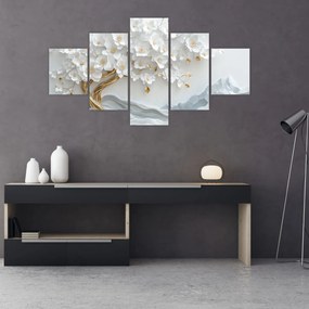 Obraz – Eleganckie drzewo życia 3D (125x70 cm)