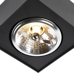 Designerski reflektor kwadratowy czarny - Kaya