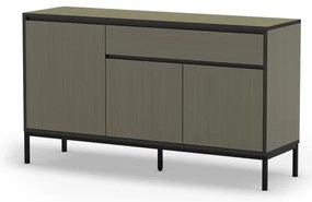 Ciemnozielona niska komoda 140x80 cm Lorenza – Marckeric