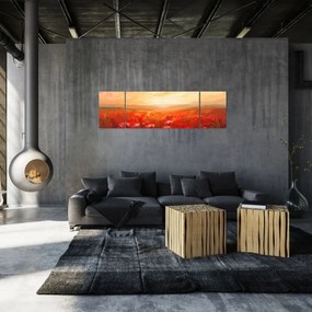 Obraz - Pole maków (170x50 cm)