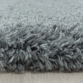 Dywan shaggy Fluffy Super Soft  jasny szary koło 160 cm x 160 cm