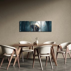 Obraz makaroników (z zegarem) (90x30 cm)