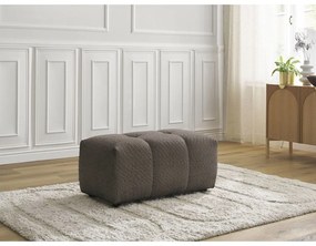 Brązowy podnóżek z materiału bouclé Roxelane – Bobochic Paris