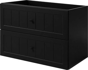 Szafka podumywalkowa w stylu klasycznym, czarna, 80 x 57 x 46 cm