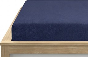 PrzytulneMieszkanie.pl Frotowe prześcieradło EXCLUSIVE granatowe 90 x 200 cm
