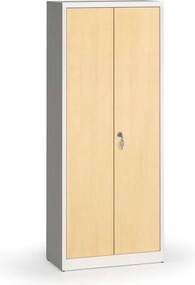 Szafy spawane z laminowanymi drzwiami, 1950 x 800 x 400 mm, RAL 7035/brzoza