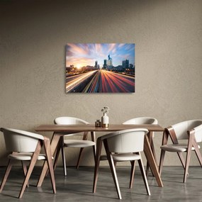 Obraz na szkle - Droga wielkiego miasta (70x50 cm)