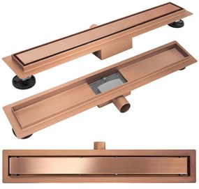 Odpływ Liniowy REA Neox brush copper 50