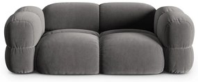 Szara aksamitna sofa 210 cm Loretto – Cosmopolitan Design