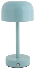 Jasnoniebieska lampa stołowa LED z metalowym kloszem (wysokość 24,5 cm) James – Leitmotiv