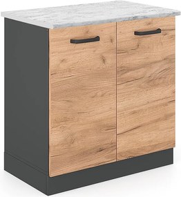 Szafka pod zlew złoty dąb energetyczny 80x60x81.6 r-line