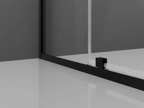 Mexen Exo drzwi prysznicowe uchylne 155 cm, transparent, czarne - 819-155-000-70-00