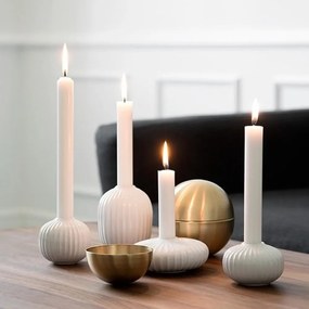 Biały porcelanowy świecznik Kähler Design Hammershoi, wys. 10 cm