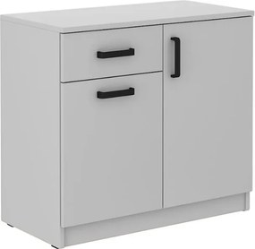Komoda MALTESA - Szary / Front Szary / 2 drzwi / 80 cm